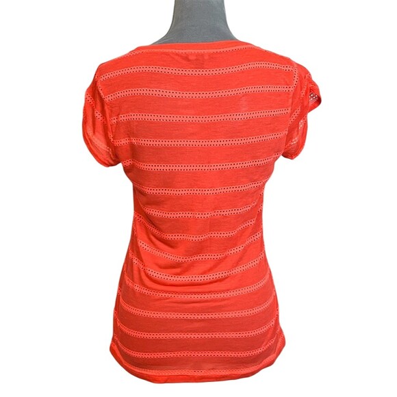 Y2k Bebe T-Shirt Womens L Red Striped Rhinestone Summer Bling Party Festive - Picture 3 of 11